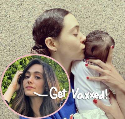 Emmy Rossum Reveals She Got Vaccinated While Pregnant AND Her Daughter Has COVID Antibodies! - perezhilton.com