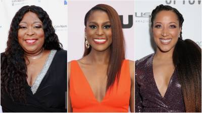 Issa Rae - Tina Knowles - Kelly Maccreary - Robin Thede - Issa Rae Posts Surprise Wedding Photos: Loni Love, Robin Thede and More Share Their Congrats - thewrap.com