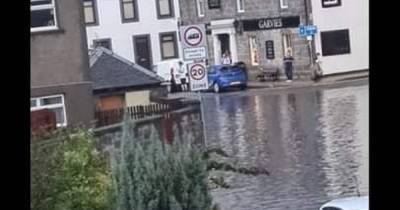 Streets of Scots town flooded as country hit by heavy downpours - www.dailyrecord.co.uk - Scotland