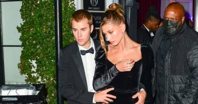 Hailey Bieber - Justin Bieber - Hailey Baldwin - Alessandra Rich - Justin Bieber and wife Hailey match in all-black for launch of his art gallery - ok.co.uk