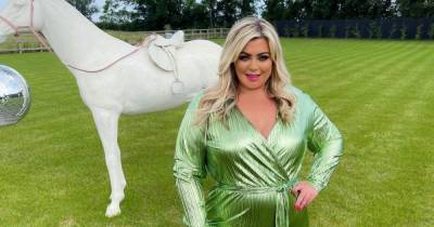 Gemma Collins shows off three stone weight loss in slinky metallic jumpsuit - www.ok.co.uk