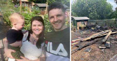 'It's completely gone' - Mindless yobs torch young family's allotment shed - www.manchestereveningnews.co.uk