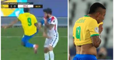 Man City striker Gabriel Jesus apologises for horrific red card challenge in Brazil Copa America win - www.manchestereveningnews.co.uk - Brazil - Chile