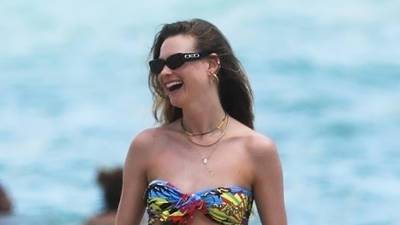 Behati Prinsloo, 33, Sizzles In Strapless Bikini On Miami Beach Before Blake Gwen’s Reported Wedding - hollywoodlife.com