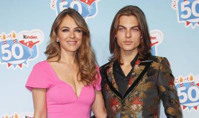 Elizabeth Hurley Reacts to Her Son Damian Being Cut Out of Fortune by Late Father's Family - www.justjared.com