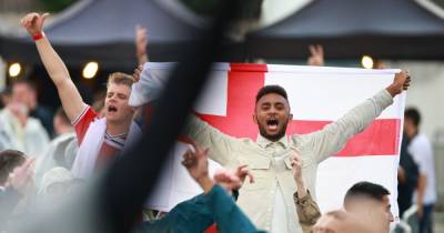 Watch England supporters go wild at Trafford fan park as Harry Kane bags early EURO 2020 quarter-final goal - www.manchestereveningnews.co.uk - Ukraine