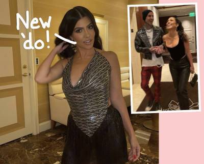 OMG! Kourtney Kardashian Let BF Travis Barker Cut Off A Chunk Of Her Hair! - perezhilton.com - county Travis