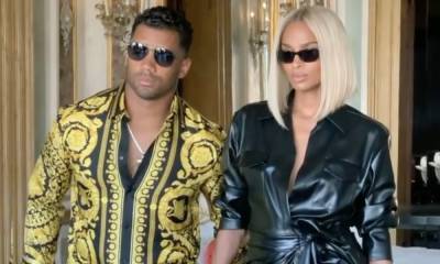 Ciara and Russell Wilson stun in black and gold from head to toe - us.hola.com - Italy