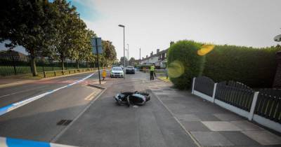 Two boys arrested on suspicion of theft after teen 'deliberately' knocked off his moped - www.manchestereveningnews.co.uk - county Oldham