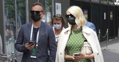 Holly Willoughby stuns in green at Wimbledon with husband and Philip Schofield - www.ok.co.uk