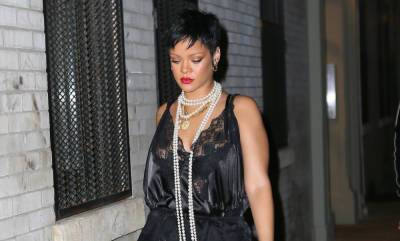 Rihanna Wears Sexy Lace Dress for Dinner in New York City - www.justjared.com - New York - city Chinatown