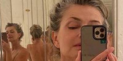 Paulina Porizkova Bares All in a Stripped-Down Mirror Selfie - www.justjared.com - Rome