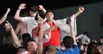 "History in the making": Fans at Event City on an unforgettable night of football as England make it to the final of Euro 2020 - www.manchestereveningnews.co.uk - Denmark