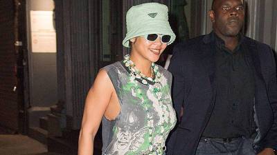 Rihanna Rocks $495 Mint Green Prada Hat For Sexy Date Night With A$AP Rocky In NYC - hollywoodlife.com - New York