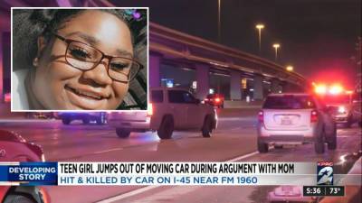 Teen Girl Killed After Jumping From Moving Car On Texas Highway During Argument With Her Mother - perezhilton.com - Texas - county Harris
