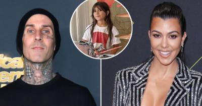 Travis Barker Teaches Kourtney Kardashian’s Daughter Penelope to Play New Drum Set - www.usmagazine.com