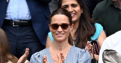 Pippa Middleton wows in blue dress at Wimbledon with husband James for post-baby day out - www.ok.co.uk