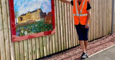 Artist helps local charity to brighten up train station in Hartwood village - www.dailyrecord.co.uk