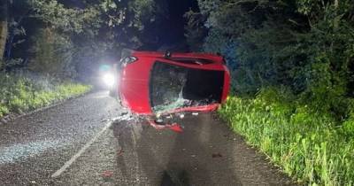 Young, 'inexperienced' driver flips car after smashing into tree - www.manchestereveningnews.co.uk
