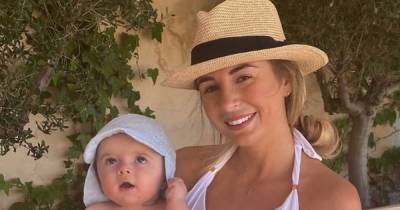 Dani Dyer poses with son Santiago on family holiday after ex Sammy Kimmence is jailed - www.ok.co.uk - city Santiago