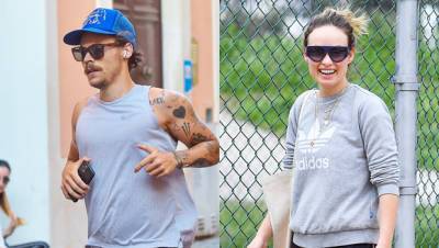 Harry Styles Shows Off His Biceps As He Olivia Wilde Leave The Gym Together — Photos - hollywoodlife.com