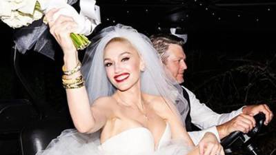 Gwen Stefani Reveals Preserved Wedding Gown and Flowers From Vera Wang Following Blake Shelton Nuptials - www.etonline.com