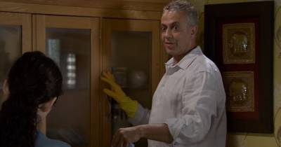 Coronation Street fans in hysterics as Dev cleans the house with one rubber glove on - www.ok.co.uk