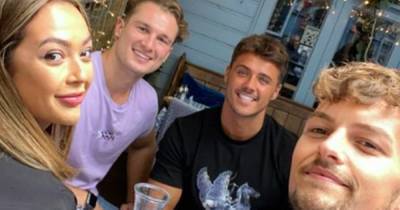 Love Island’s Hugo Hammond reunites with Sharon, Brad and Chuggs in London after villa exit - www.ok.co.uk - London