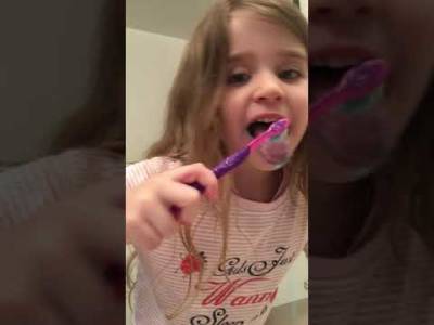 My 6 Year Old Explains - How To Brush Your Teeth! Mia Knows It All! | Perez Hilton - perezhilton.com