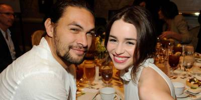 'Game of Thrones' Co-Stars Jason Momoa & Emilia Clarke Reunite! - www.justjared.com