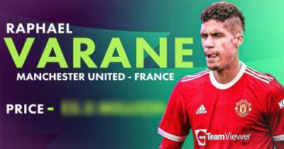 Raphael Varane's FPL price confirmed following Manchester United transfer - www.manchestereveningnews.co.uk - Manchester