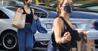 Katharine McPhee shows off fab figure in crop top during grocery run - www.msn.com