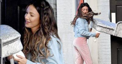Michelle Keegan carries furniture as she films Brassic in Manchester - www.msn.com - Manchester