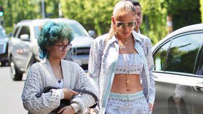 J.Lo, 52, Rocks Matching Crop Top Pants While Out With Daughter Emme, 13, On Ben’s 49th Birthday - hollywoodlife.com