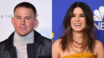 Channing Tatum Picks Up Sandra Bullock and Jumps Into a Pool After 'Lost City of D' Wraps Filming - www.etonline.com - city Lost - county Bullock