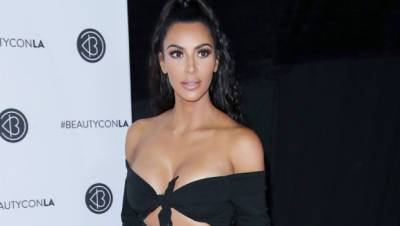 Kim Kardashian Stuns In A Black Crop Top Spandex While On ‘Vacay’ In Palm Springs - hollywoodlife.com - city Palm Springs