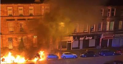 Huge fire breaks out in Glasgow street as blaze rips through parked cars - www.dailyrecord.co.uk - Scotland