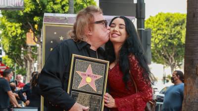 American Pie singer Don McLean, 75, kisses girlfriend Paris Dylan, 27, while receiving Walk of Fame star - www.foxnews.com - USA - Hollywood