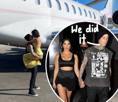 Travis Barker Pays Tribute To Kourtney Kardashian For Helping Him Fly Again: 'With You Anything Is Possible' - perezhilton.com - Mexico - county Lucas