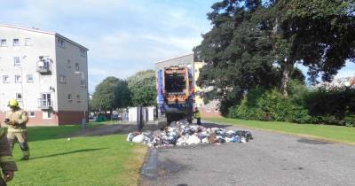 Smoke spotted coming from back of Scots bin lorry as rubbish catches fire - www.dailyrecord.co.uk - Scotland
