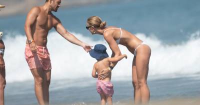 Vogue and Spencer Matthews show off toned figures during beach trip with son Theodore - www.ok.co.uk - Ireland