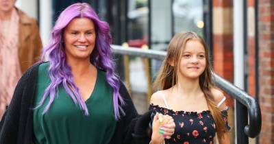 Kerry Katona shows off bright new purple hair as she steps out with daughter Heidi, 14 - www.ok.co.uk