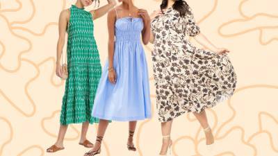 25 Gorgeous Midi Wedding Guest Dresses to Fit Any Reception - www.glamour.com