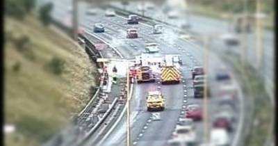 Fire crews race to the M62 after car bursts into flames - www.manchestereveningnews.co.uk