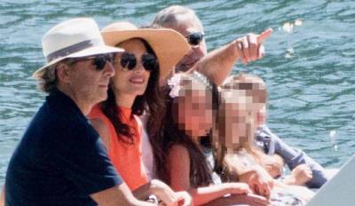 George, Amal Clooney enjoy boat outing with twins in Italy after shutting down pregnancy speculation - www.foxnews.com - Italy - Lake - county Alexander
