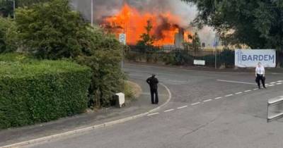 Dramatic video shows inferno at former Scots nursery after it goes up in flames - www.dailyrecord.co.uk - Scotland - Centre