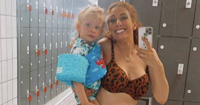 Stacey Solomon showcases baby bump as she hires £250 swimming pool for her boys - www.ok.co.uk