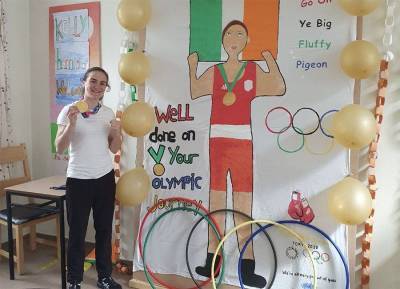 Olympic champ Kellie Harrington receives sweet surprise on return to work - evoke.ie - Ireland - Tokyo - Dublin