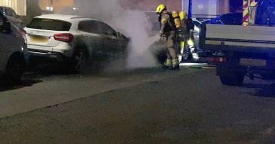 Second car torched in Glasgow street as worried neighbours fear vendetta - www.dailyrecord.co.uk