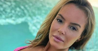 Amanda Holden shows off toned figure in tiny pink bikini during Greece holiday - www.ok.co.uk - Britain - Greece